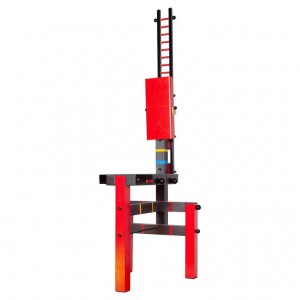 Sedia lego rosso-nero