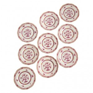 Lote de 9 platos de postre.