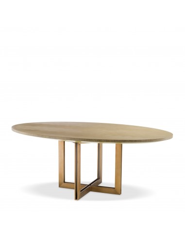 Oval eettafel, twee kleuren