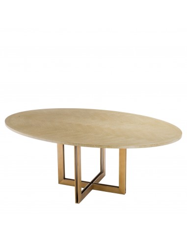Mesa de jantar oval, 2 cores