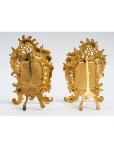 Paar Rahmen in goldener Bronze