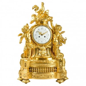 Importante reloj de bronce...