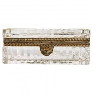 Caja de cristal tallado