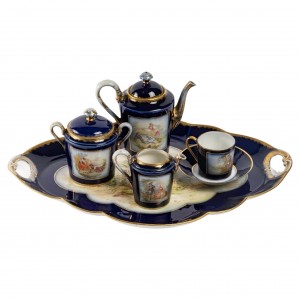 Serviço de café em porcelana