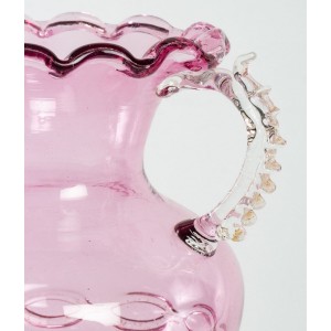 Iridescent pink glass on... 2