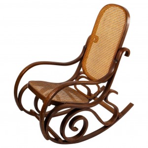Sedia a dondolo in legno...