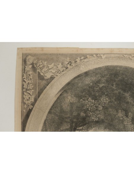 Steel Engraving from the 19th Century “ Le Depart Du Courier”