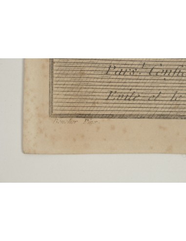 Steel Engraving from the 19th Century “ Le Depart Du Courier”