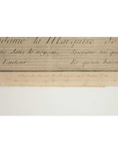 Steel Engraving from the 19th Century “ Le Depart Du Courier”