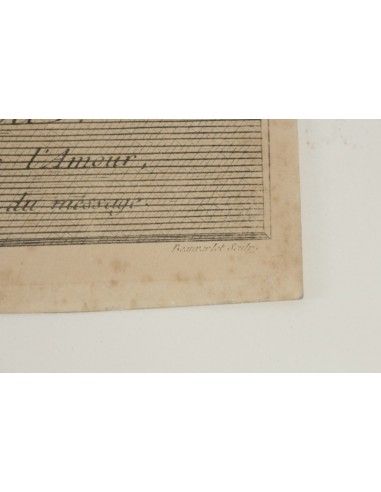 Steel Engraving from the 19th Century “ Le Depart Du Courier”