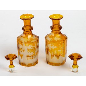 Pair of carafes, bohemian 2