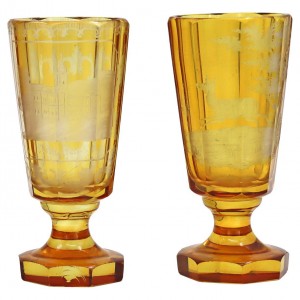 Dos vasos de cristal de...