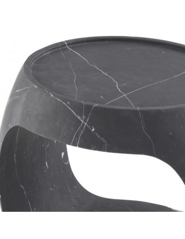 Round marble side table