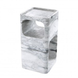 Rectangular marble side table