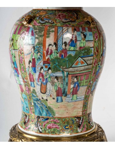 Very important Satsuma porcelain lamp
