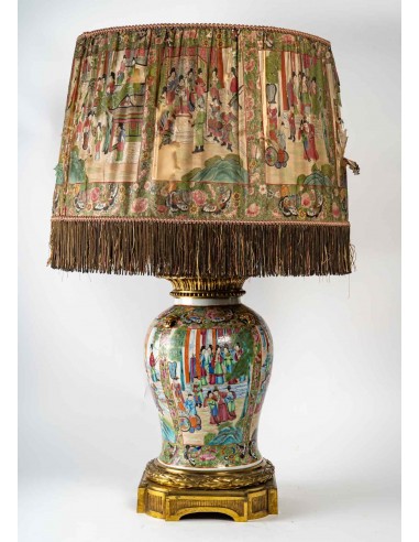 Very important Satsuma porcelain lamp