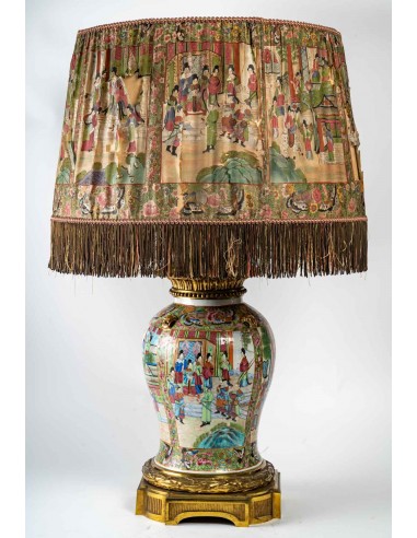 Very important Satsuma porcelain lamp