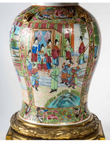 Very important Satsuma porcelain lamp