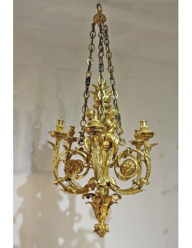 Goldene Bronzeglanz mit sechs Lichtern