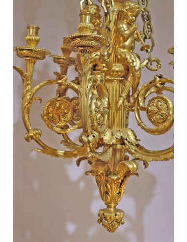 Brilho de bronze dourado com seis luzes