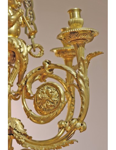 Brilho de bronze dourado com seis luzes