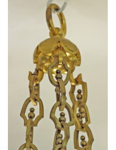 Brilho de bronze dourado com seis luzes