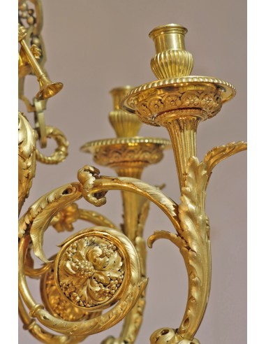 Oro bronzo lucentezza con sei luci