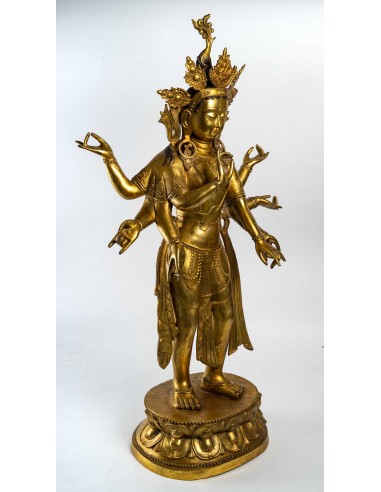 Large statue, amoghapasa lokeshvara