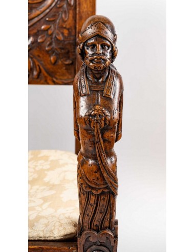 Pair of neo-gothic Solid Walnut...