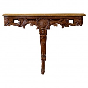 Consola de madera tallada,...