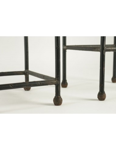Two consoles, wrought iron sheaths