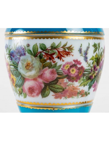 Par de vasos opalinos Baccarat