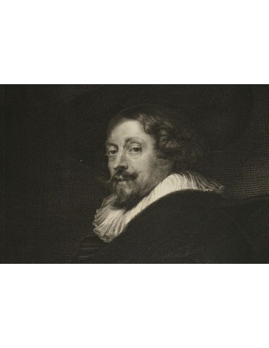 Engraving depicting the portrait of P.P.Rubens, xixth century
