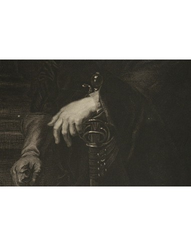 Engraving depicting the portrait of P.P.Rubens, xixth century