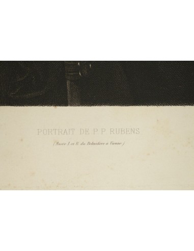 Engraving depicting the portrait of P.P.Rubens, xixth century