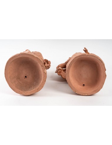 Coppia statuette in terracotta