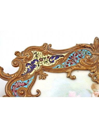 Large Cloisonné bronze and Porcelain...