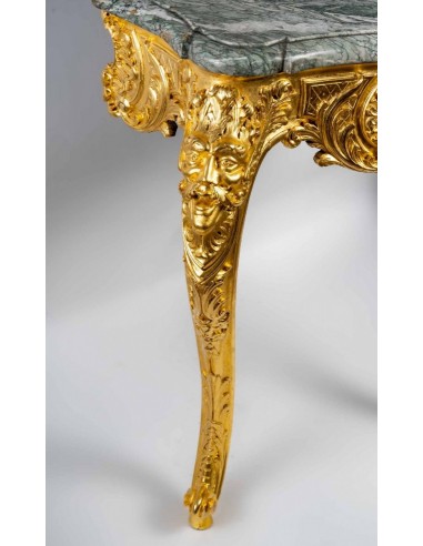 A Carved Oak Corner Console
