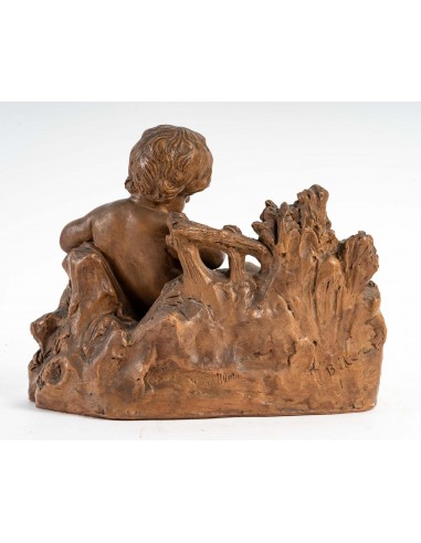 Sculpture en terre cuite "L'Enfant à...