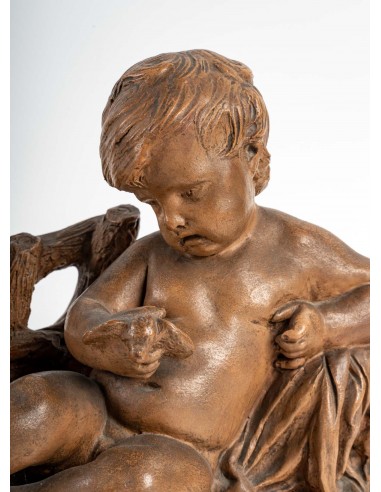 Sculpture en terre cuite "L'Enfant à...