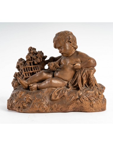 Sculpture en terre cuite "L'Enfant à...