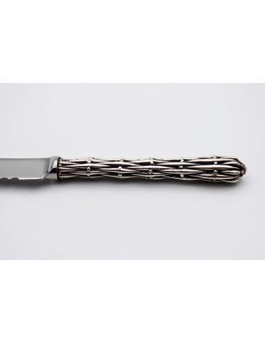 BAMBOO Bread Knife in Silver Bronze...