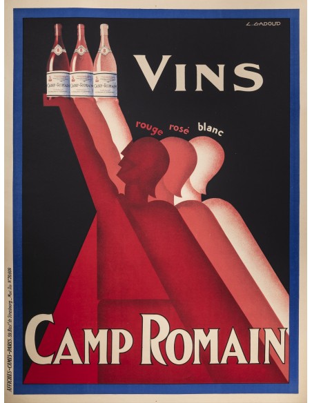 Постер художника Gadoud Claude (1905-1991) "Vins Camp Romain"