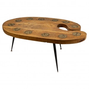 Tavolino in rovere, design degli anni '50