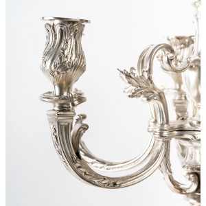 Silberne bronze candelabres im louis style xv, Napoleonische Ära iii signiert christofle 2
