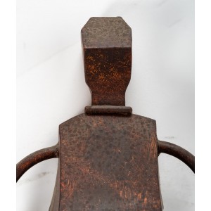 Prototype of folded sheet metal, model of a figure character whose arms form the two lights.

france, 1970 2