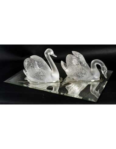 Two swans, Lalique, 1950