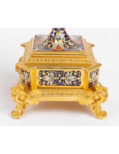 Giled bronze Charmney and caisonné...