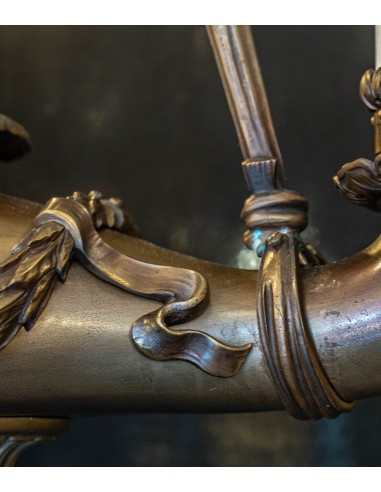 Lustre en bronze au joueur de flûte