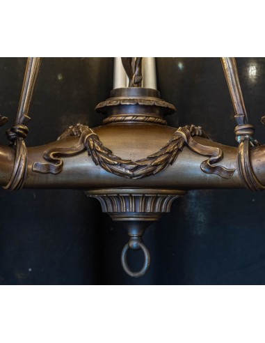Lustre en bronze au joueur de flûte